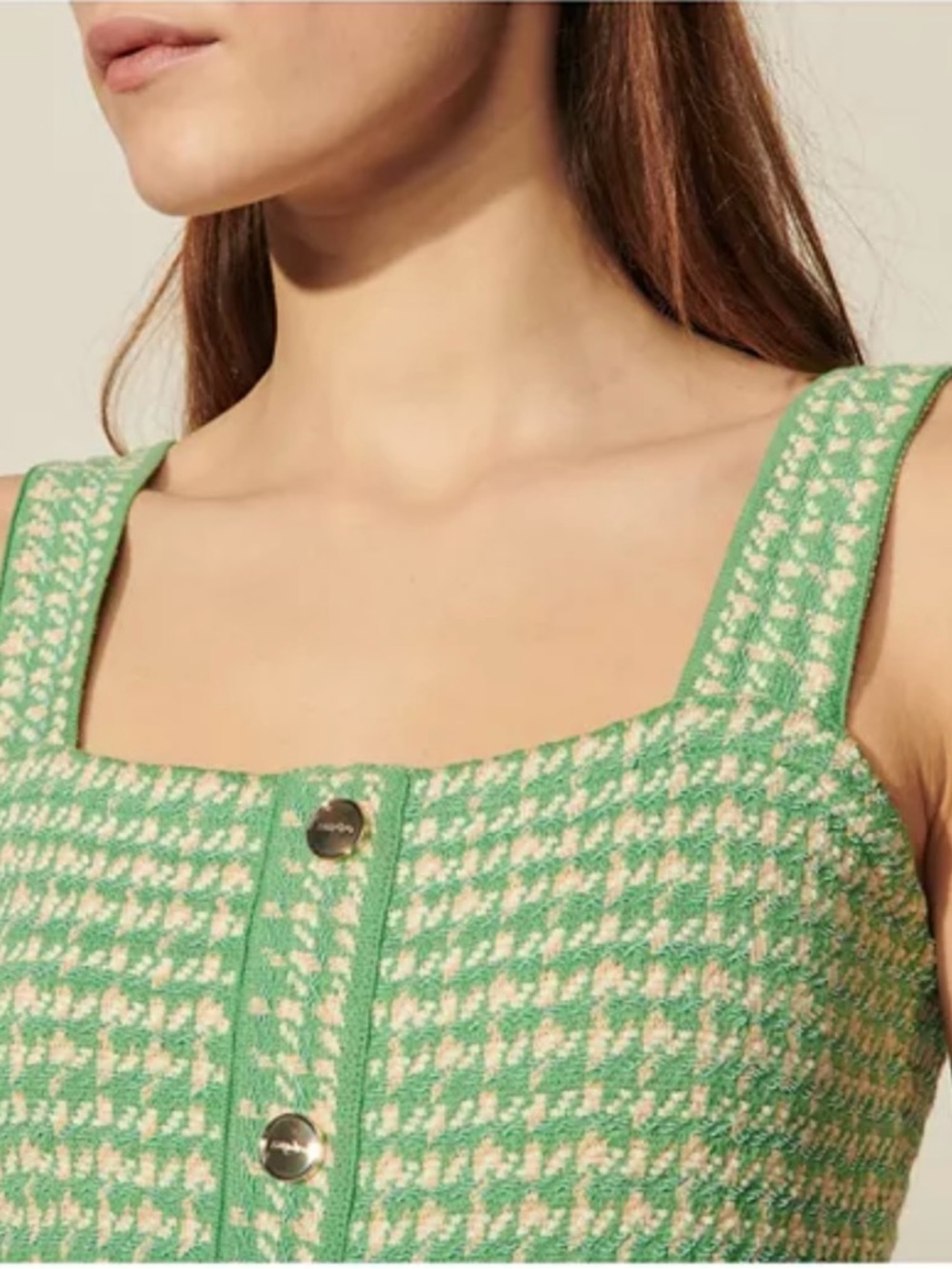 Sandro “Lea” green tweed dress Size XL - Picture 3 of 11